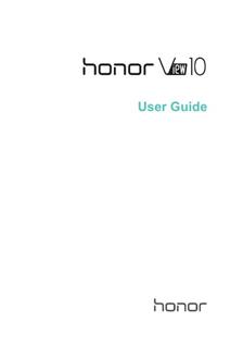 Huawei Honor View 10 manual. Camera Instructions.